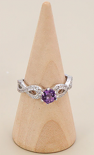 BAGUE INFINI ARGENT AMETHYSTE