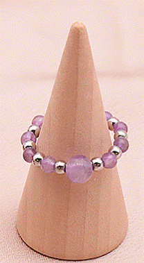 BAGUE HEMATITE / AMETHYSTE