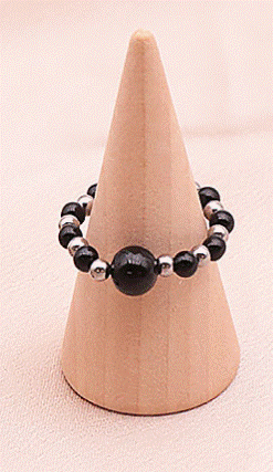 BAGUE HEMATITE ONYX