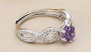 BAGUE INFINI ARGENT AMETHYSTE