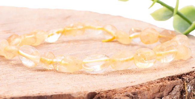 BRACELETS PIERRES ROULEES CITRINE