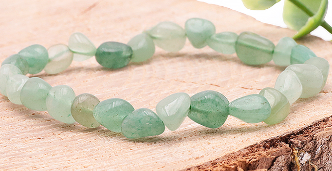 BRACELET PIERRES ROULEES AVANTURINE VERTE