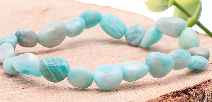 BRACELET PIERRES ROULEES AMAZONITE