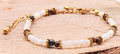BRACELET ELYE DORE NACRE / OEIL DE TIGRE