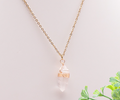 Collier pointe doré cristal de roche