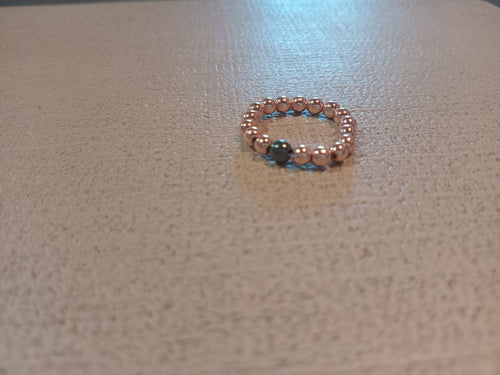 Bague hématite rose / hématite